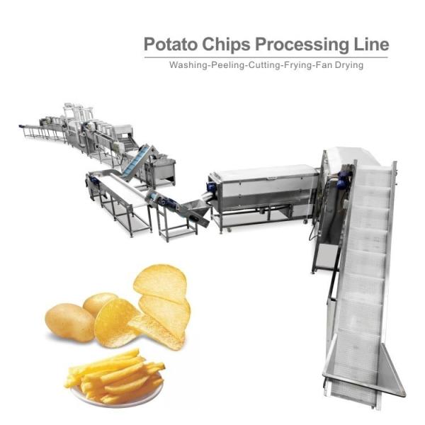 Industrial Frozen French Fries Production Line With PLC Touch Operation