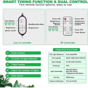DC5V LED Growth Lamp Tripod Standing Grow Lights For Seedlings