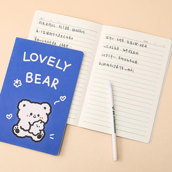 Kawaii Cartoon Little Bear Notebook A5 Size No Adhesive Perfect for Stationery Lovers