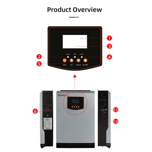 Solar controller inverter low voltage high frequency reverse control integrated