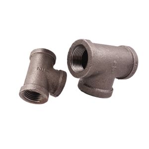 Cast Black Malleable Pipe Fitting Tee DN15 Threaded