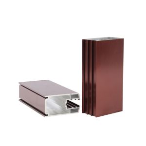 Wooden Grain Transfer Aluminium Window Extrusion Profile 6063-T5