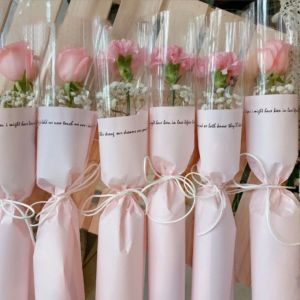 Cross-border single bouquet wrapping paper, transparent single goddess single