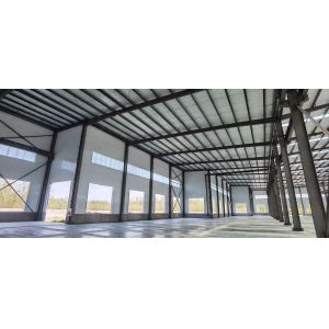 Prefabricated Steel Warehouse with H-Section Beams and Galvanized Finish