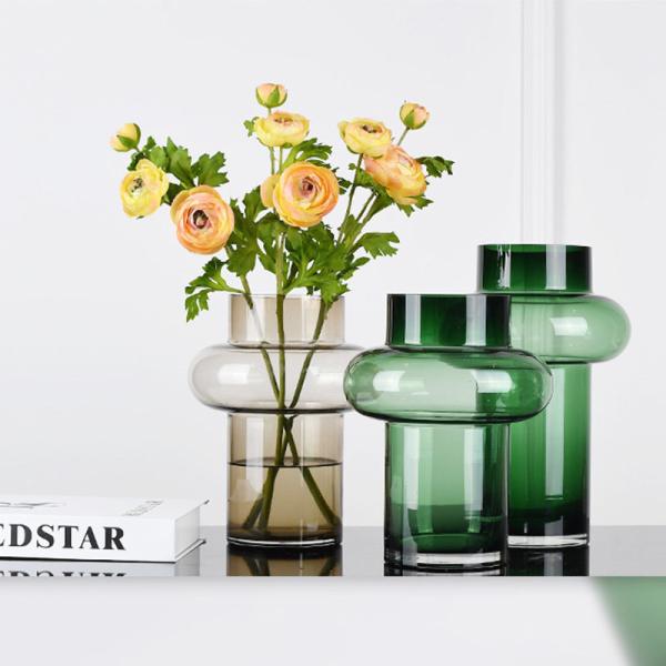 Green Transparent Decorative Crystal Flower Pots