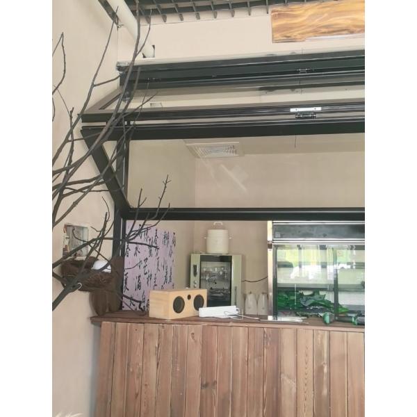 Large Modern Internal Lockable Accordion Sliding Aluminum Bifold Folding Double Glass