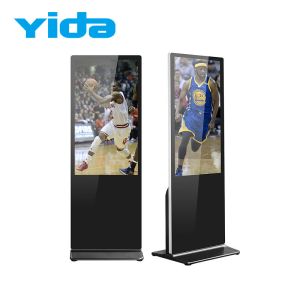 Quality Free Stand Indoor Portable LCD Poster Screen LCD Digital Sigange with Wheel Base for sale