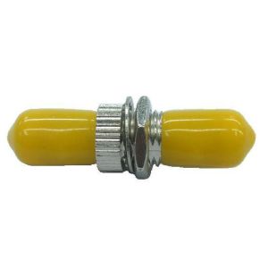 ST / UPC Multimode Simplex Fiber Optic Adapter With Yellow Hat