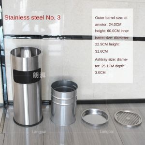 Round Hotel Port Trash Can Elevator Mouth Smoke Out Bucket Toilet Ash Bucket