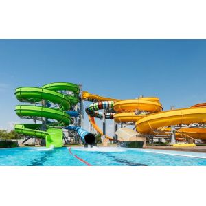 220 M3/H 12mm Fiberglass Water Park Slide For Children Water Park Play Equipment