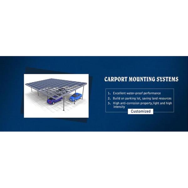 Vertical Horizental High Intensity Prefabricated Carport Racking Solar Systems