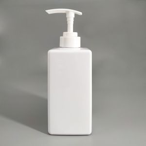 PET Plastic Cuboid 550ml Shampoo Pump Bottles