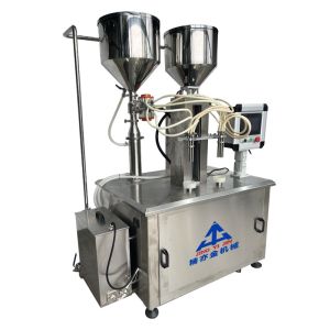 Two-color chocolate screw heating filling machine