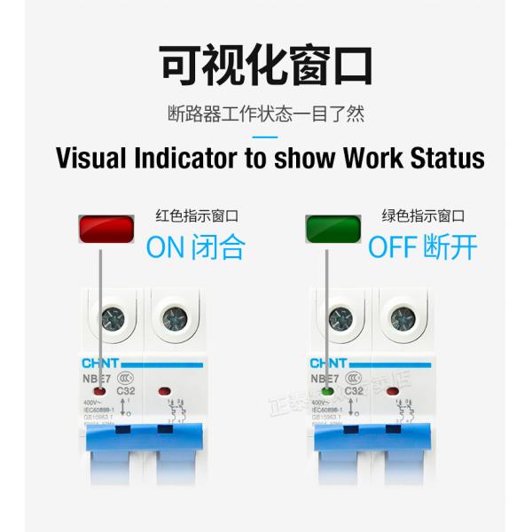 Chint NBE7, NB7 Miniature Circuit Breaker 6~63A, 80~125A, 1P,2P,3P,4P for Circuit Protection AC220, 230V, 240V Use