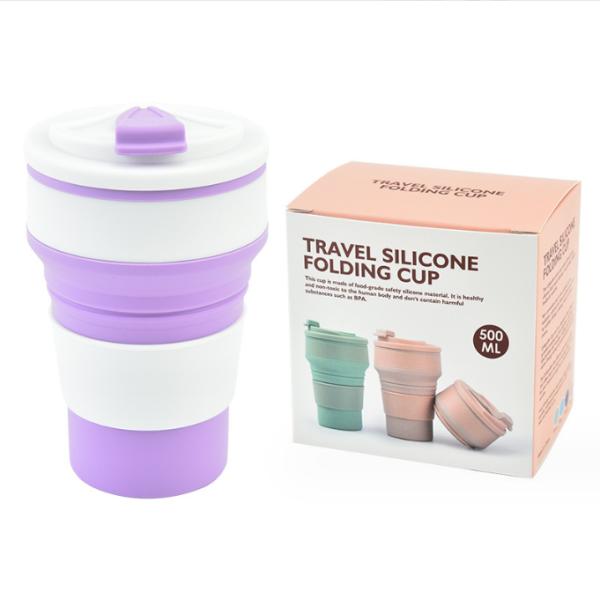 American Style Collapsible Travel Sport Mug Presents Design for Foldable Silicon Cups
