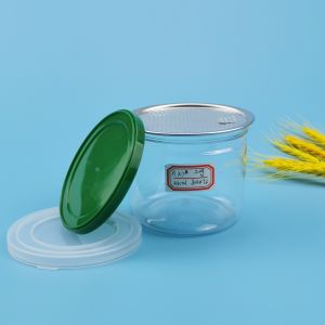 Plastic 340ML Peel Off 22g Plastic Cookie Jar Containers