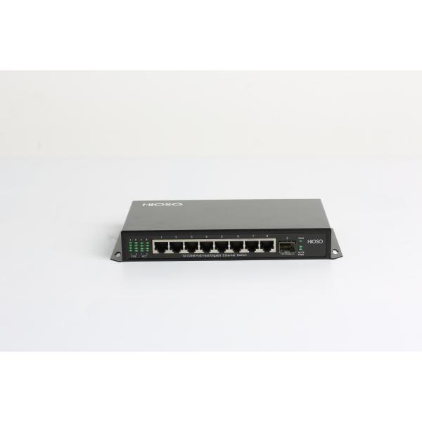 8 10/100M PoE Ports 1 1000M SFP Uplink Port 9 Port Gigabit Switch