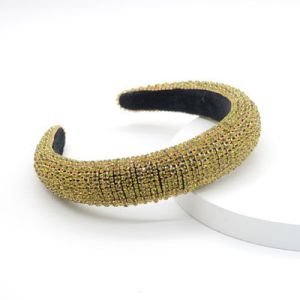 Luxury Rhinestone Silk Makeup Headband 100g Weight 3cm Width