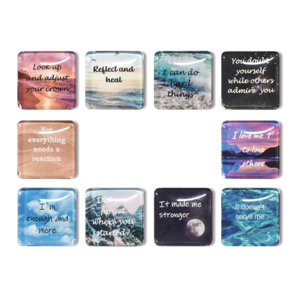 Personalized Diy Glass Magnetic Souvenir Set Multipurpose Durable 29*8.5mm