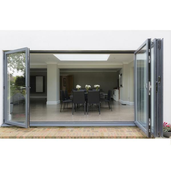 Security Aluminium Folding Door Front Exterior Bifold Doors For Patio