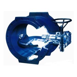 PN10 Cast Iron Eccentric Butterfly Valve , Double Offset Soft Seal Butterfly