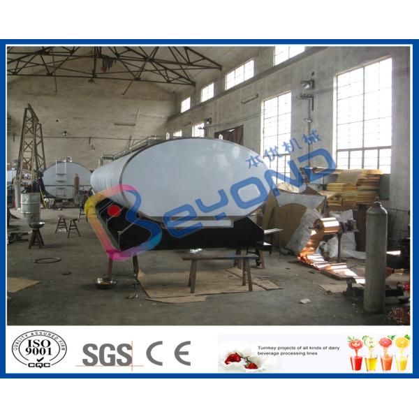 SUS316L Horizontal Milk Transport Tank With Insulation Layer 1000L-8000L