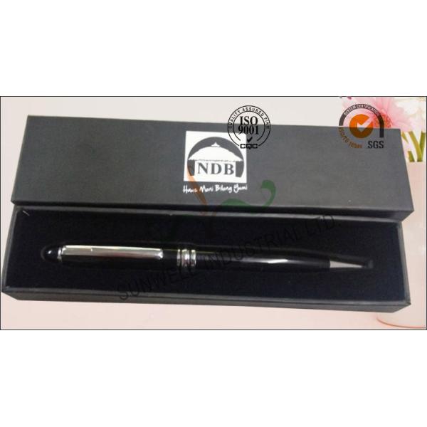Luxury Rigid Cover Office Paper Box , Hard Cardboard Pen Presentation Packaging