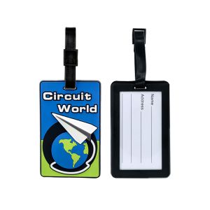 Custom Soft PVC Rubber Silicone Made Unisex Luggage Tags，Soft Duffel Bag Label