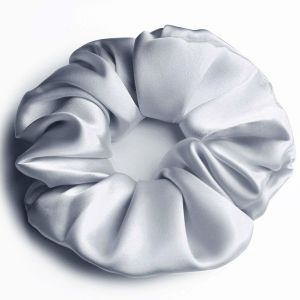 Colored Washable Silk Scrunchie , 19 Momme Stretchy Hair Ties For Girls
