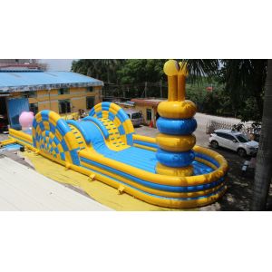 Caterpillar Design Outdoor Inflatable Park , Pvcinflatable Bounce House For Kids