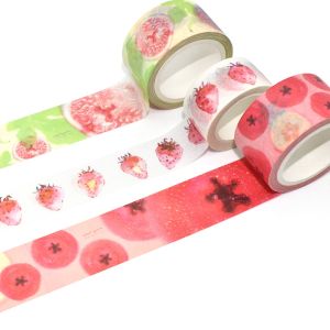 Tearable Acrylic Adhesive Waterproof Kawaii Colored Masking Washi Tape Jumbo