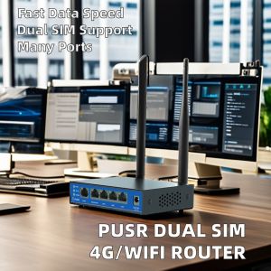 Global 4G Industrial Dual SIM Router USR-G805s-G With 4G QoS WiFi / Wired WAN