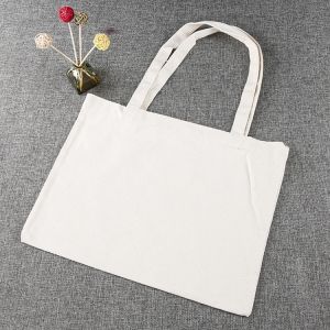 Handheld Style Reusable Canvas Bags , Personalized Canvas Tote Bags