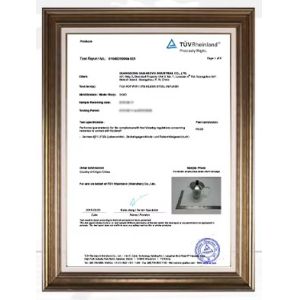 Guangdong Samadoyo Industrial Co., Ltd. Certifications