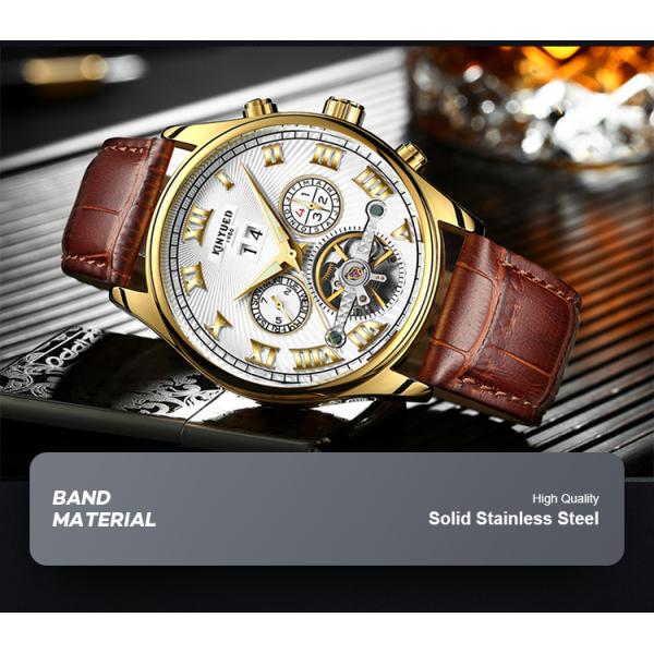 KINYUED Custom Logo Original Luxury Brand Automatic Mechanical Tourbillon Watch Men