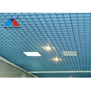 Wooden Color Aluminium Grid Ceiling With Powder Coating Hot Print