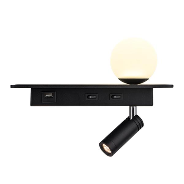 USB led reading light 3W beadboard wall lighting led bed lamp headboard acrylic ball light bedside wall lamp background