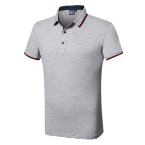 Silk Cotton Custom Embroidered Polo Shirts Athletic Stretch Moisture Wicking