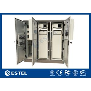 Galvanized Steel Three Compartments Shelter Outdoor Rack Enclosures Integrated