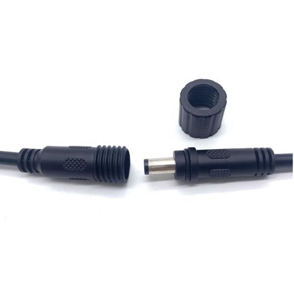 Waterproof Male Female Screw Locking Waterproof DC to Bare Wire Open End Pigtail Power Extension Cable