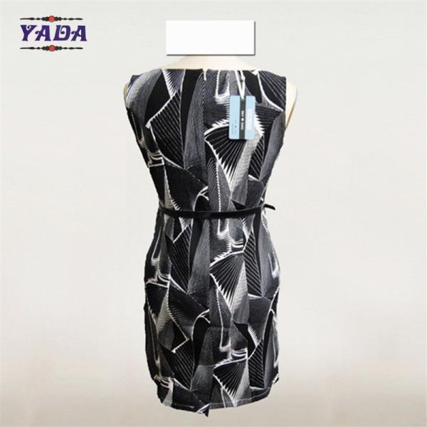 Women print long fashion a line dress ladies sexy women clothing dresses lady with waist belt