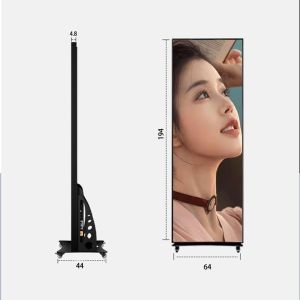 Movable mirror Led screen vertical floor LED poster machine