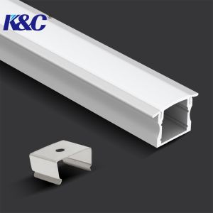 China Length 2m 2.5m Recessed Aluminum LED Profile With PC Diffuser Cover on sale