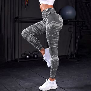 Yoga pants women's high waist abdominal lifting hip fitness pants elastic peach