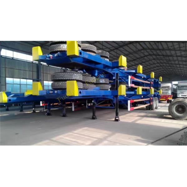 20ft 40ft 3 Axle Chassis Container Trailer Mechanical / Air Suspension
