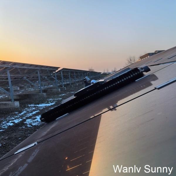 Buy OEM Supported Solar Panel Cleaner Robot with Water Spray Nozzles and Physical Cleaning at wholesale prices