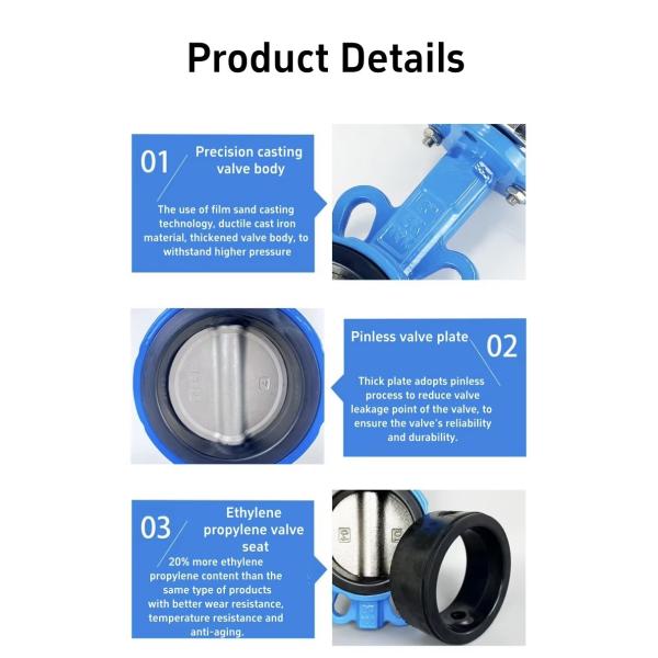 DN250 ANSI 150LB Standard Clamp Type Butterfly Valve Cast Steel Handle