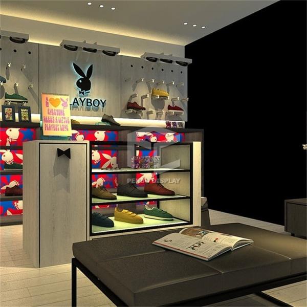 Buy Plywood OEM Footwear Display Rack For Shoes Marble Stone at wholesale prices