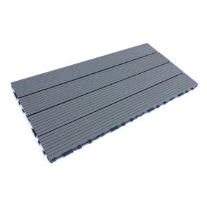 Buy Grey Waterproof Bathroom WPC Deck Tile Wooden Flooring 60x60cm at wholesale prices