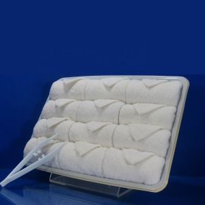 100% cotton disposable refreshing airline hot towel for restaurant